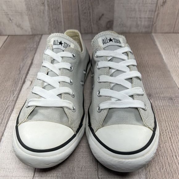 Converse Pre School Chuck Taylor All Star Lo Ox Trainers Shoes Gray Size 2 Youth - Picture 4 of 14
